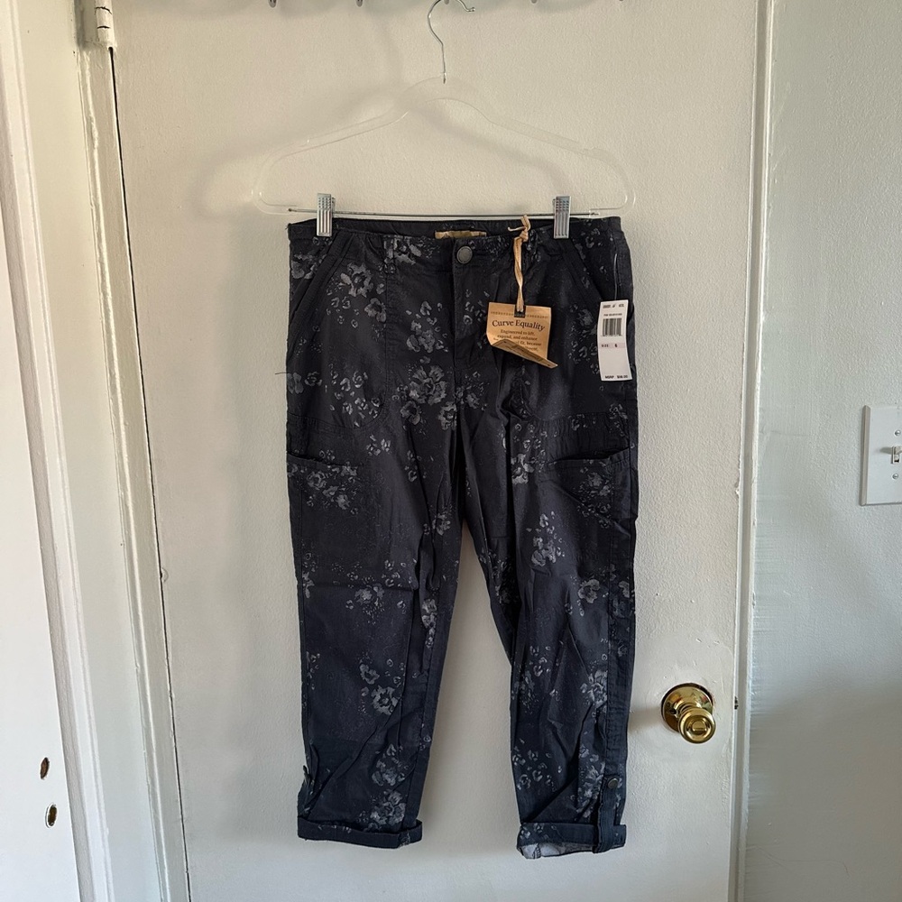 Women's Black Floral Pants